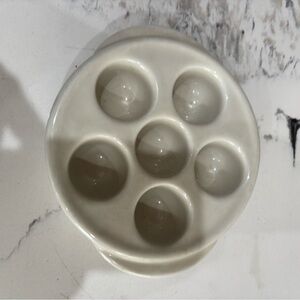 Vintage set of Hall escargot/egg plate